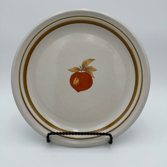 Vintage Chop Plate in Sweet Fruit Pattern by Mikado 12 Inch - Picture 1 of 5